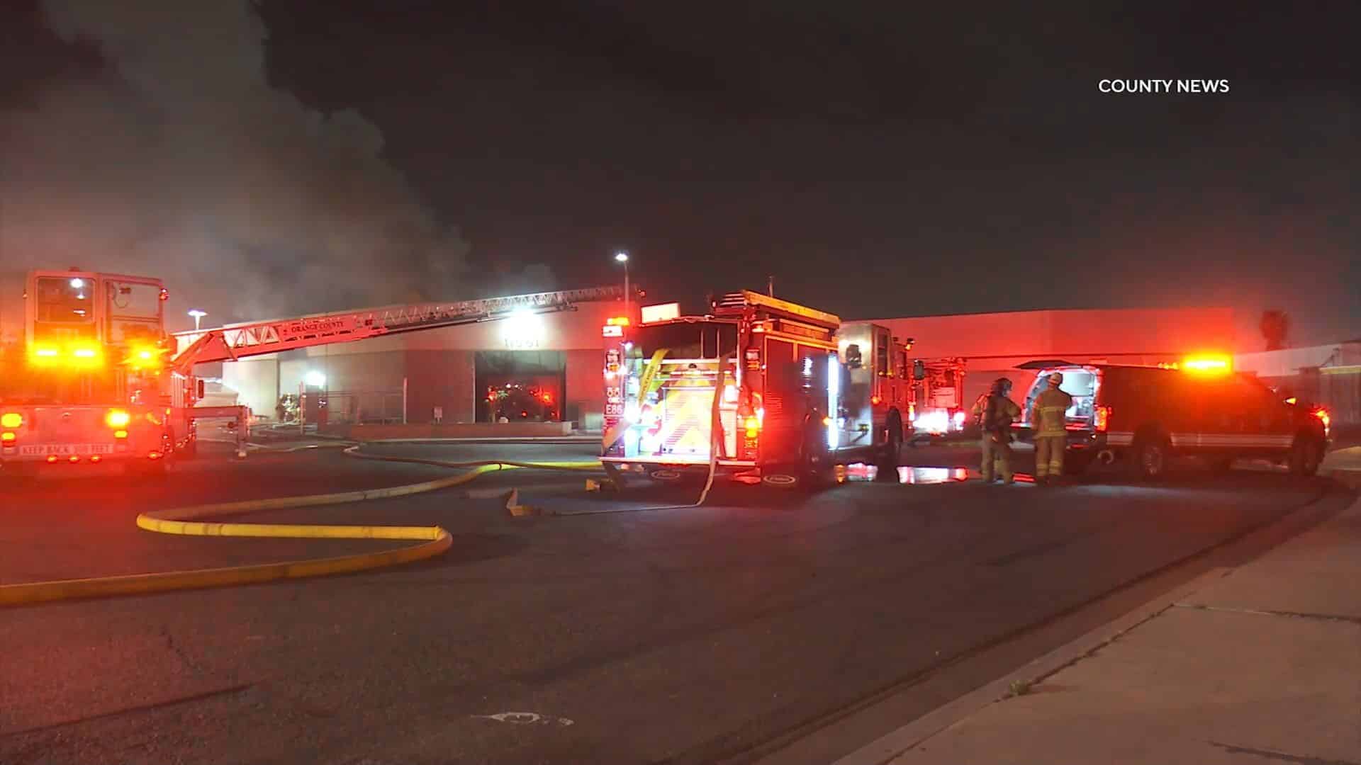 Garden Grove: Second-Alarm Fire Rips Through Commercial Building ...