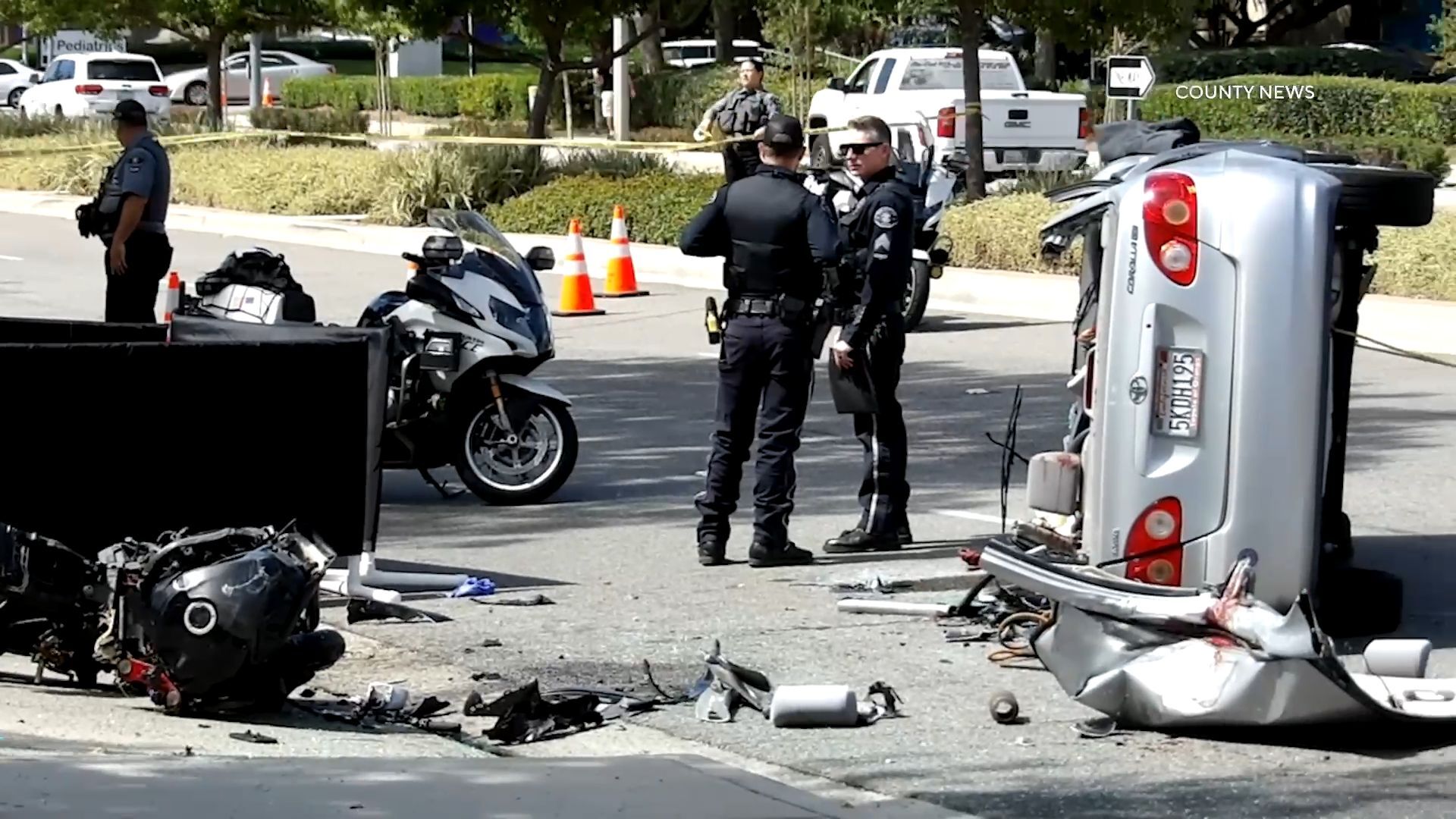 Tustin: Motorcyclist Killed, Driver Trapped In Major Crash - CountyNews.TV